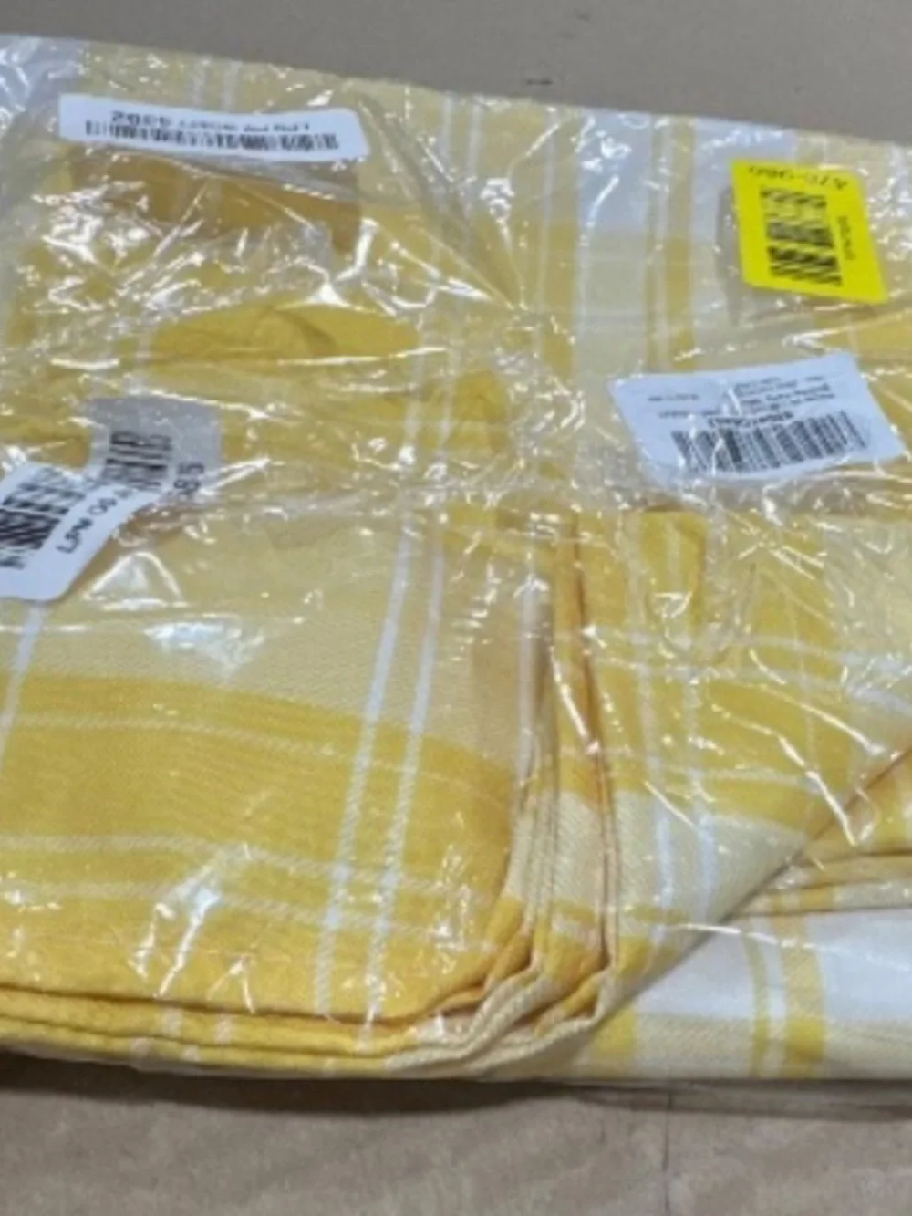 Buffalo Plaid Checkered Tablecloth 100% Polyester Waterproof 54x80” YELLOW